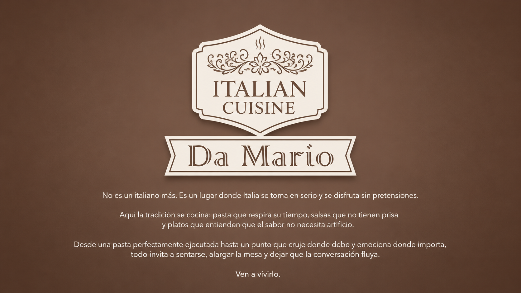 Concepto gastronómico de Mercado SantaAna - Da Mario